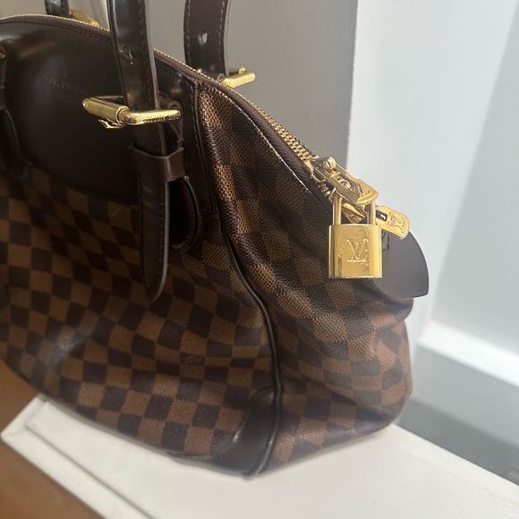 Louis Vuitton Damier Ebene Verona mid size Bag with gold accents - Picture 3 of 10